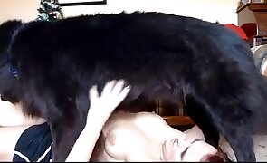 girl fucks animal, dog sex